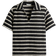 H&M Collared Knitted Top - Black/Striped