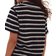 H&M Collared Knitted Top - Black/Striped