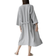 Linen Tales Honeycomb Waffle Dressing Gown - Light Grey