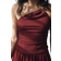 H&M One Shoulder Top - Burgundy
