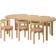 IKEA STOCKHOLM Oak/Leather Bordsgrupp 90x230cm 7st