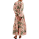 H&M Tie Belt Crêpe Dress - Dusty Pink/Patterned