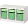 IKEA TROFAST opbevaringskombination med bokse, hvid/turkis, 99x44x56