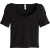 H&M Cropped T-shirt with Scoop Neck - Black