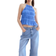 H&M Smocked Strappy Top - Blue