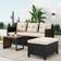 3-pcs - Black Outdoor Lounge Set