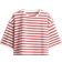 H&M Boxy T-shirt - White/Red Striped