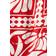 H&M Drawstring Shorts - Bright Red/Patterned