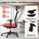 Cwy Ergonomic Headrest Black/Orange Kontorstol 126cm