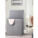 Songmics SONGMICS Laundry Basket With Lid, 142L Laundry Hamper With 2 Compartments, Washing Basket With Handles, Linen-Look Fabric, Foldable, Removable Liner, Grey