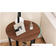 Cwy Round with Open Shelf Walnut Sengebord 50x50cm