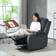 Homcom Recliner with Cup Holder Black Armchair 102cm