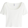 H&M Cropped Scoop-Neck T-shirt - Cream