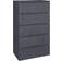Homcom High Gloss Grey Chest of Drawer 53x100cm