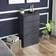 Homcom High Gloss Grey Chest of Drawer 53x100cm