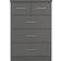 SECONIQUE Nevada Grey Chest of Drawer 81x116cm