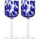 Hestia Blue Tortoise Shell Set Of 2 Wine Glass