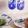 Hestia Blue Tortoise Shell Set Of 2 Wine Glass