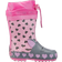 Playshoes Girl's Rubber Rain Boots - Pink Cat