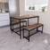 Home Discount Roslyn Brown Dining Set 70x110cm 3pcs