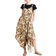 UntilGone Women's Oversized V-Neck Camo Jumpsuit - Tan