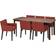 IKEA STRANDTORP MÅRENÄS Black/Brown/Gunnared Red Bordgruppe 95x260cm 7stk