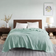 Madison Park Egyptian Cotton Breathable Cozy Blankets Green (228.6x228.6cm)