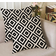 Shein 2 Pieces Pillowcase Geometric Pattern Black And White Vintage Pattern Pillowcase Home Decor Pillow Pillow Case Sofa Sofa Cushion Cover (Square Pattern), Printed On One Side Without Pillow Core Cushion Cover Black, White (40x40cm)