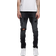 Purple Mid Rise Slim Jeans - Black Repair
