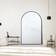 The Port. Co Gallery Wide Metal Arch Pewter Black Floor Mirror 110x180cm