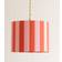 ValueLights Callie Colour Clash Orange and Pink Stripe Fabric Drum Lamp 20 x 26 x 26 cm Shade
