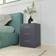 SECONIQUE Dakota Dark Grey 3 Drawer Bedside Table