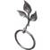 Melody Maison Antique Silver Leaf Detail Textured Towel Ring Holder