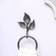 Melody Maison Antique Silver Leaf Detail Textured Towel Ring Holder