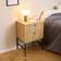 Furniture To Go Albany 2 Drawer Oak Black Legs Bedside Table