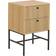 Furniture To Go XXXL Nachtkästchen Schwarz Eichefarben Nachttisch