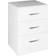 SECONIQUE Dakota White 3 Drawer Bedside Table
