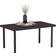 OutSunny Metal Garden Coffee Table with Woodgrain Tabletop Brown