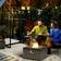 OutSunny 13 kW Rattan Gas Fire Pit Table Grey