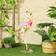 OutSunny Metal Flamingo Garden Ornament with Stakes 60 x 14 x 27 cm
