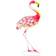OutSunny Metal Flamingo Garden Ornament with Stakes 60 x 14 x 27 cm