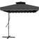OutSunny 2.5m Square Cantilever Parasol Umbrella with Cross Base
