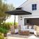 OutSunny 2.5m Square Cantilever Parasol Umbrella with Cross Base