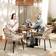 OutSunny 5 Piece Rattan with Removable Cushions - Light Brown Patio Dining Set