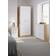Swift Crowndale Devon 3 Piece White Matt and Oak Bedroom Furniture Set Bedside Table