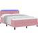vidaXL Boxspring Seng med Madras and LED Pink 160x200 cm Veli Kontinentalseng