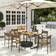 OutSunny 7 Piece Garden with and Stackable Brown Patio Dining Set, 1 Table incl. 6 Chairs