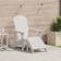 vidaXL Adirondack Chair with Footrest White HDPE