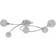 GoodHome Phaidros Plate Metal Chrome 5 Lamp LED Ceiling Flush Light