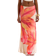 Shein Opulessa Knitted Mesh Printed Low Waisted Bodycon Mermaid Hem Women Skirt,Bohemia